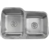 Nantucket Sinks Quidnet 32" Stainless Steel Kitchen Sink, 60/40 Double Bowl, 18 Gauge, NS6040-18