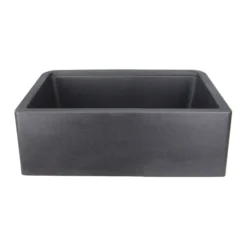 Nantucket Sinks Rockport 30" Granite Composite Workstation Farmhouse Sink with Accessories, Black, PR3020-APS-BL