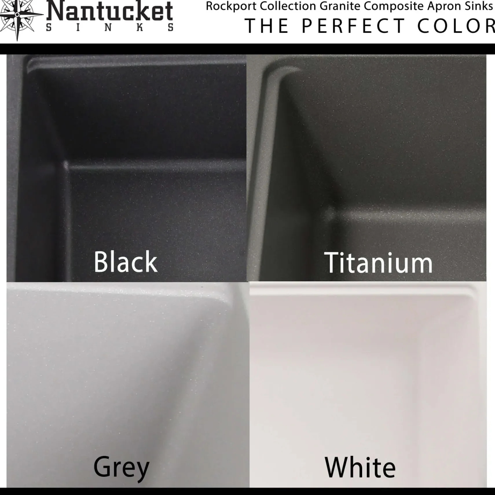 Nantucket Sinks Rockport 33" Granite Composite Workstation Farmhouse Sink with Accessories, Brown, PR3320-APS-BR