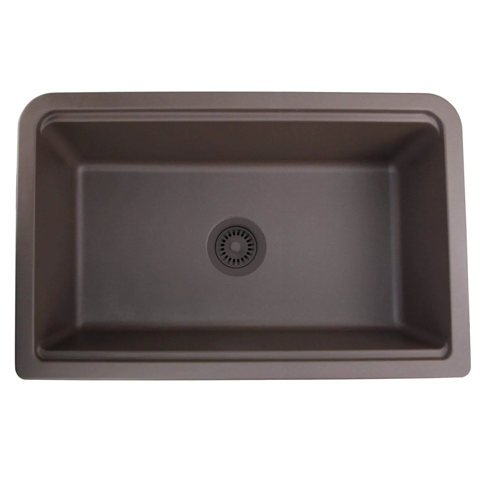 Nantucket Sinks Rockport 33" Granite Composite Workstation Farmhouse Sink with Accessories, Brown, PR3320-APS-BR
