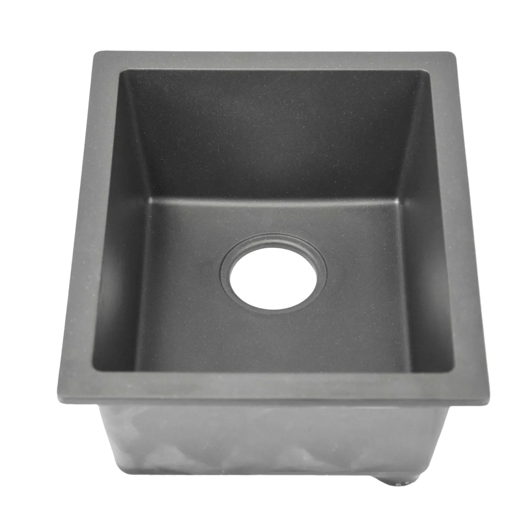 Nantucket Sinks Rockport 15" Rectangle Granite Composite Bar/Kitchen Sink with Accessories, Titanium Grey, PR1815-TI