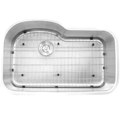 Nantucket Sinks Sconset 32" Stainless Steel Kitchen Sink, 16 Gauge, MOBYXL-16