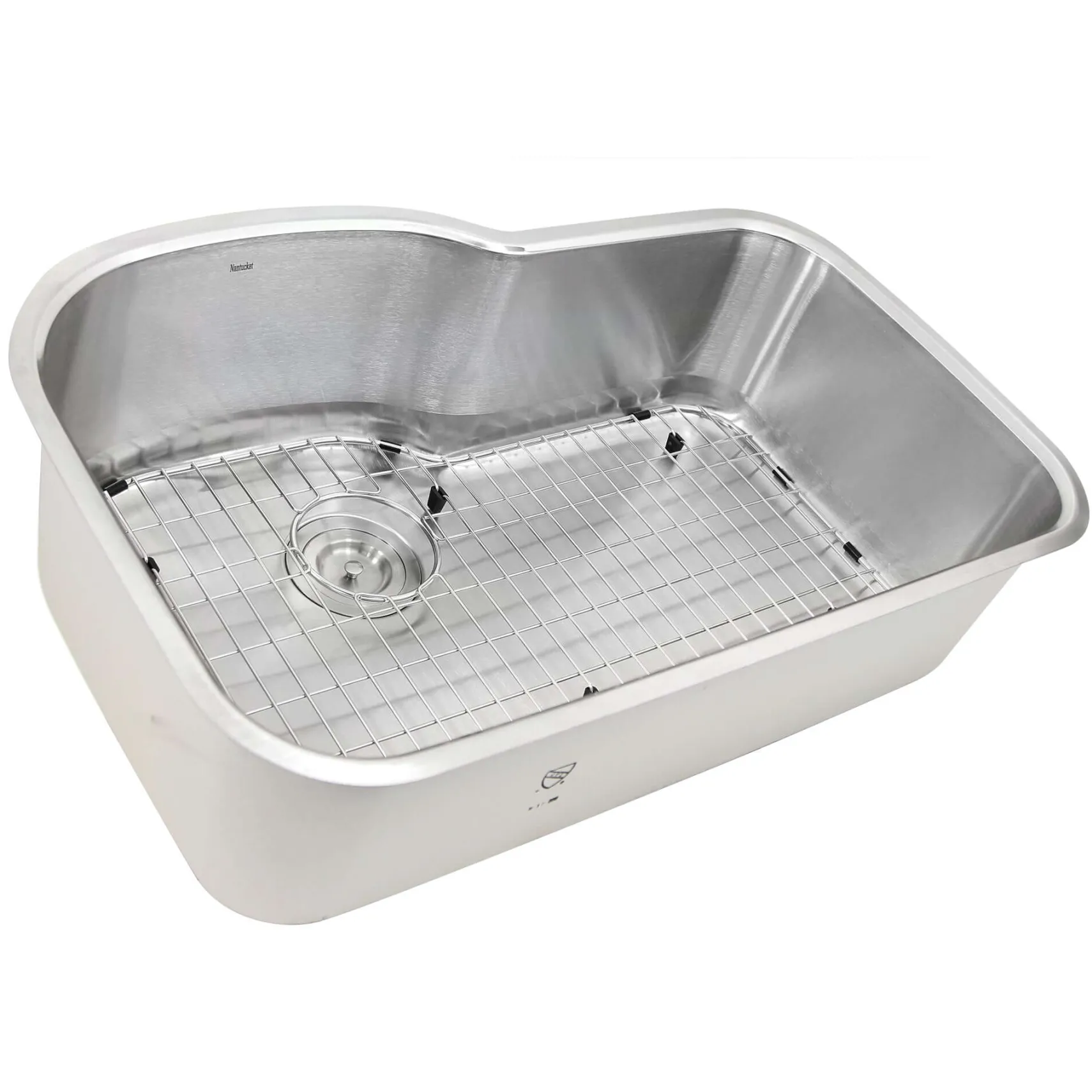 Nantucket Sinks Sconset 32" Stainless Steel Kitchen Sink, 16 Gauge, MOBYXL-16