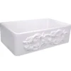 Nantucket Sinks Vineyard 30" Fireclay Farmhouse Sink, White, FCFS3020S-Grapes