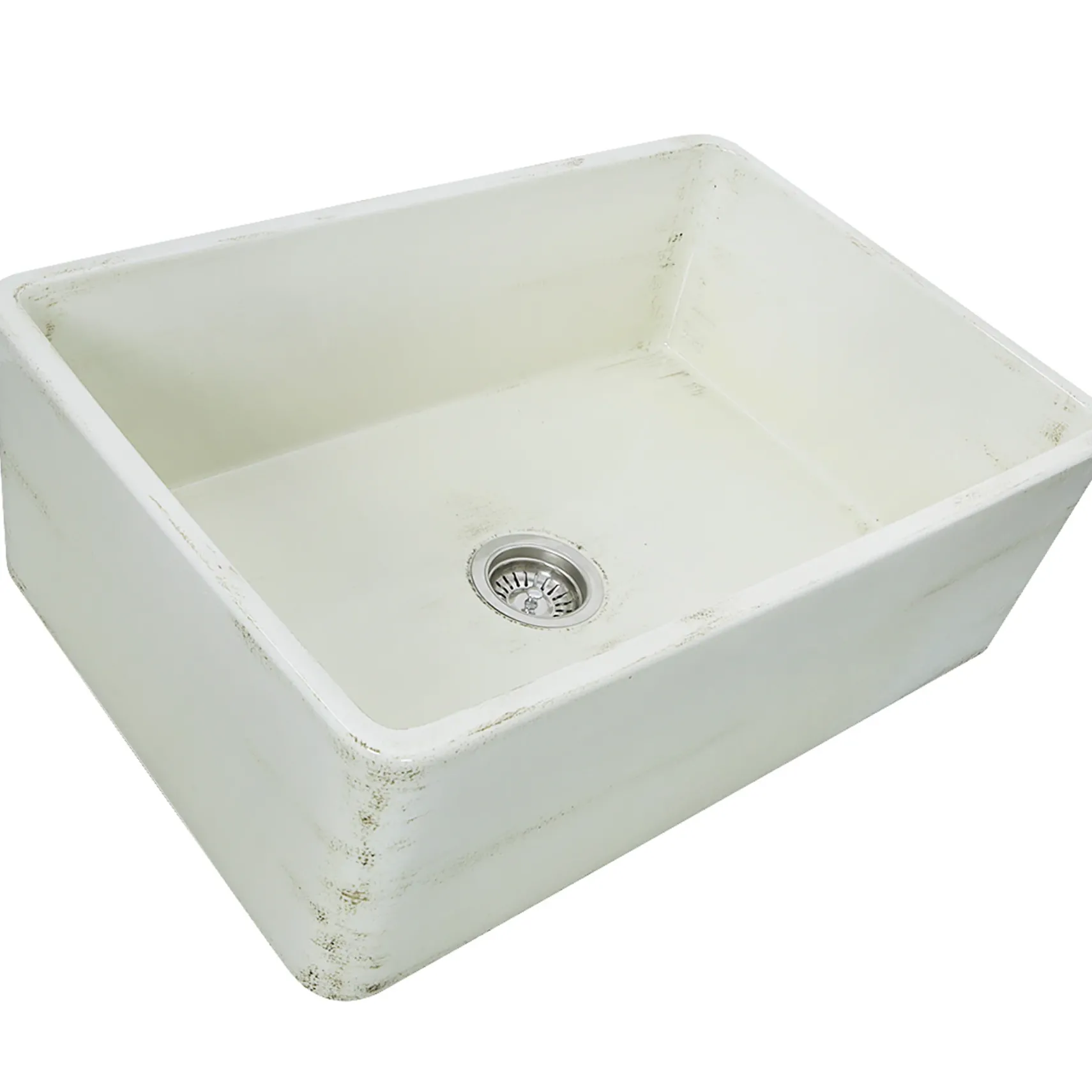 Nantucket Sinks Vineyard 30" Fireclay Farmhouse Sink, Pale Yellow, FCFS3020S-ShabbyStraw