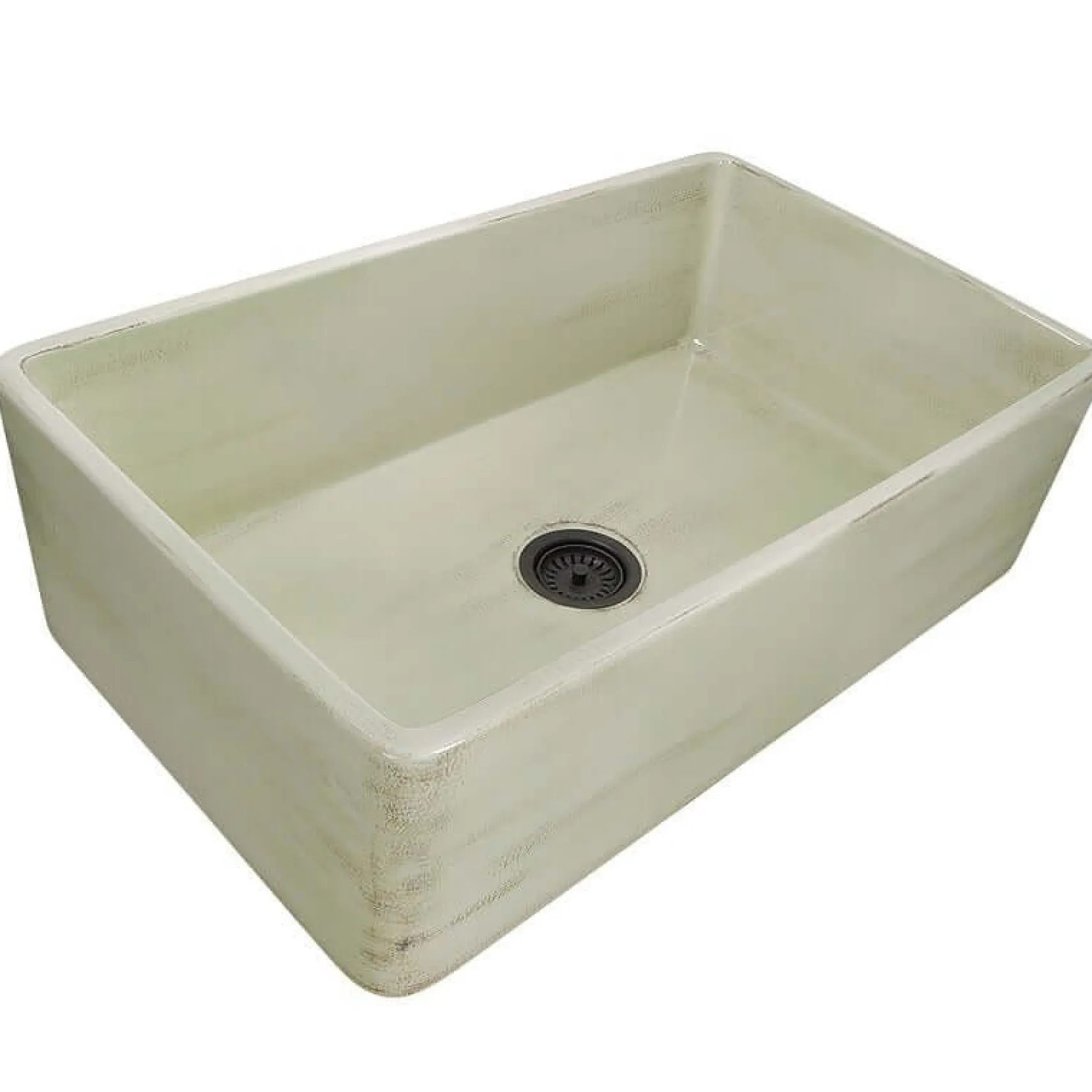 Nantucket Sinks Vineyard 33" Fireclay Farmhouse Sink, Light Green, FCFS3320S-ShabbyGreen