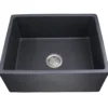 Nantucket Sinks Vineyard 23" Fireclay Farmhouse Sink, Matte Black, FCFS2418S-MatteBlack