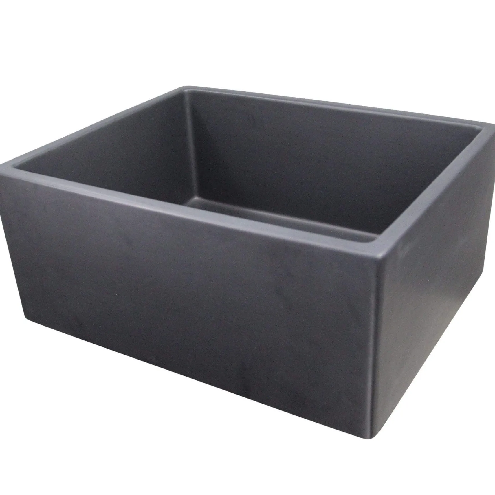 Nantucket Sinks Vineyard 23" Fireclay Farmhouse Sink, Matte Black, FCFS2418S-MatteBlack