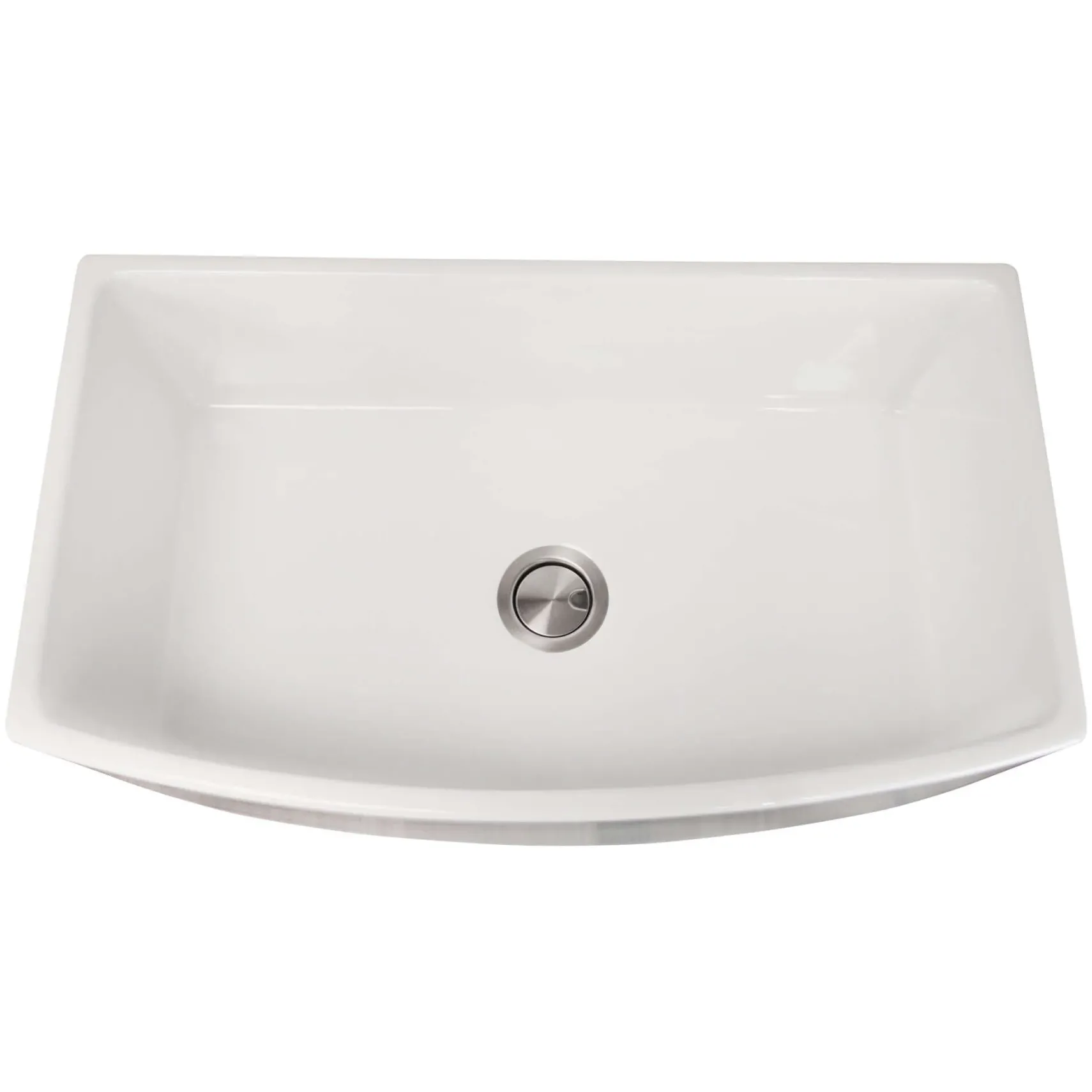 Nantucket Sinks Vineyard 33" Fireclay Farmhouse Sink, White, FCFS3320CA-W