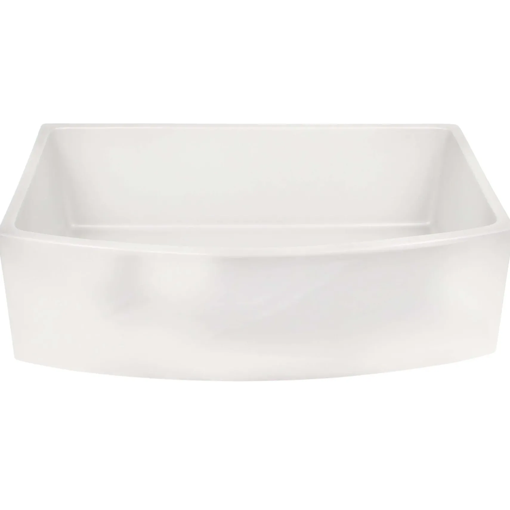Nantucket Sinks Vineyard 33" Fireclay Farmhouse Sink, White, FCFS3320CA-W