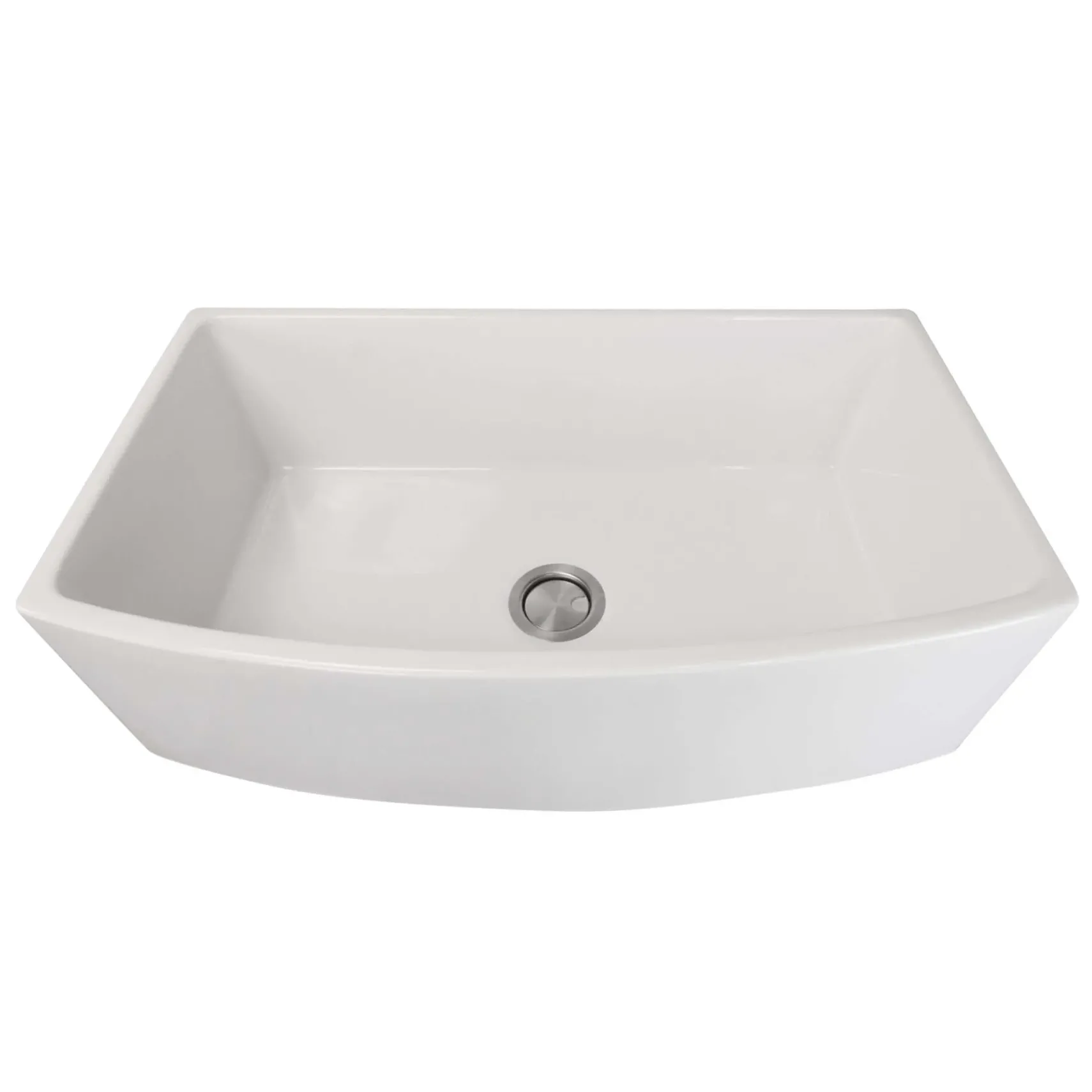 Nantucket Sinks Vineyard 33" Fireclay Farmhouse Sink, White, FCFS3320CA-W