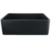 Nantucket Sinks Vineyard 30" Fireclay Farmhouse Sink with Accessories, Matte Black, FCFS3020S-MatteBlack