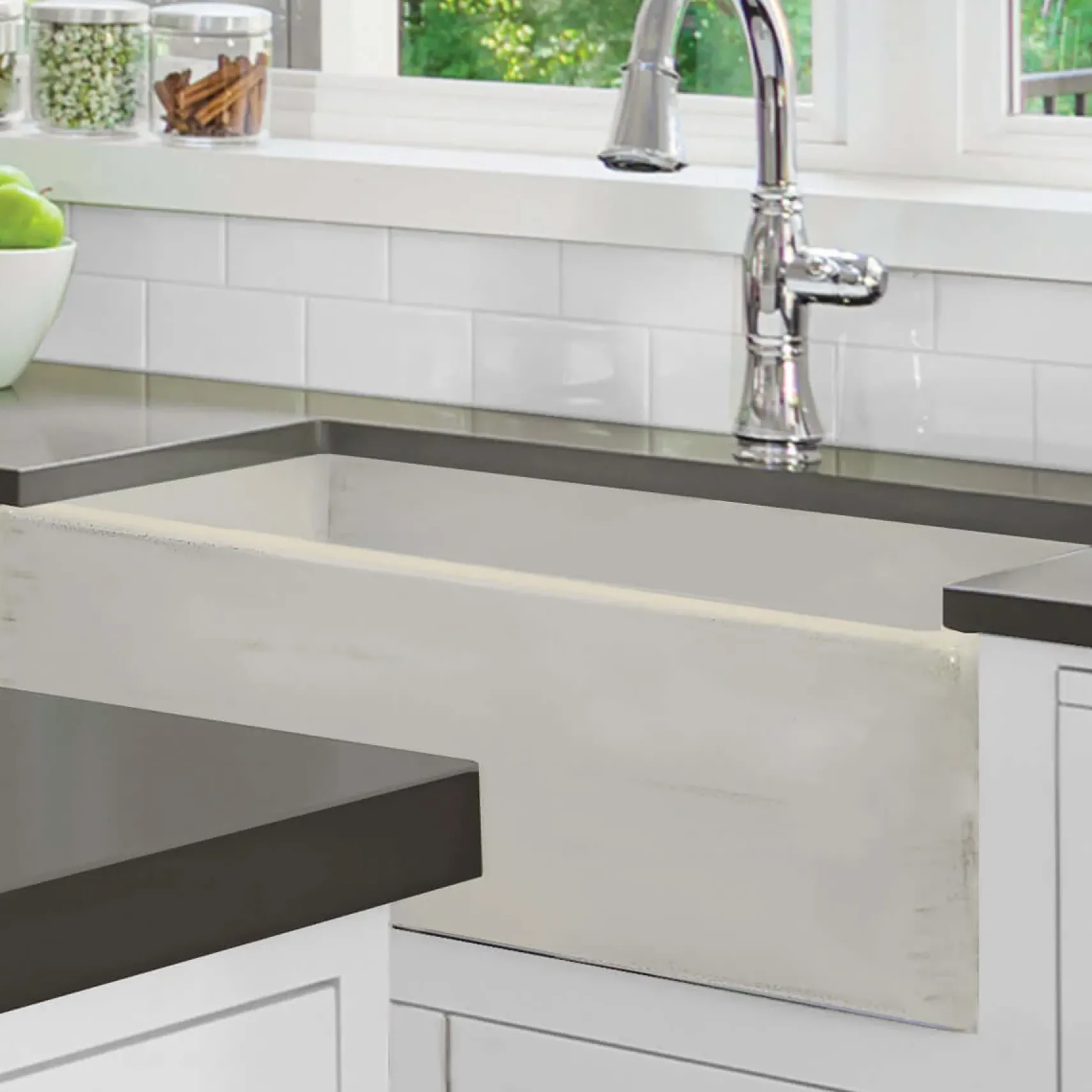 Nantucket Sinks Vineyard 33" Fireclay Farmhouse Sink, Pale Yellow, FCFS3320S-ShabbyStraw