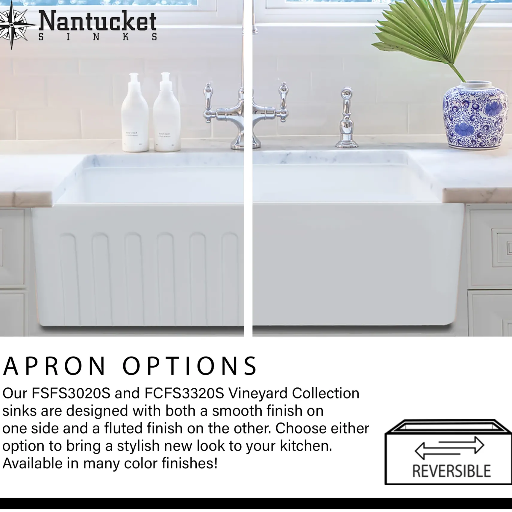 Nantucket Sinks Vineyard 30" Fireclay Farmhouse Sink, Various neutrals, FCFS3020S-PietraSarda