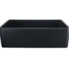 Nantucket Sinks Vineyard 33" Fireclay Farmhouse Sink with Accessories, Matte Black, FCFS3320S-MatteBlack