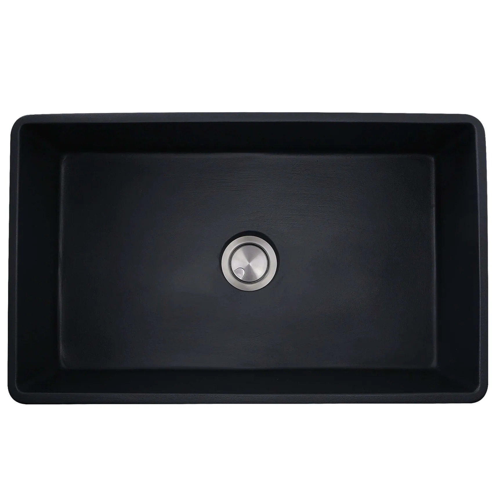 Nantucket Sinks Vineyard 33" Fireclay Farmhouse Sink with Accessories, Matte Black, FCFS3320S-MatteBlack