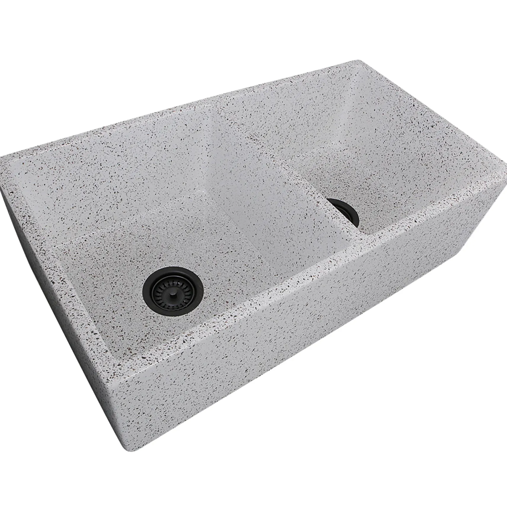 Nantucket Sinks Vineyard 33" Fireclay Farmhouse Sink, Double Bowl, Various neutrals, FCFS3318D-PietraSarda