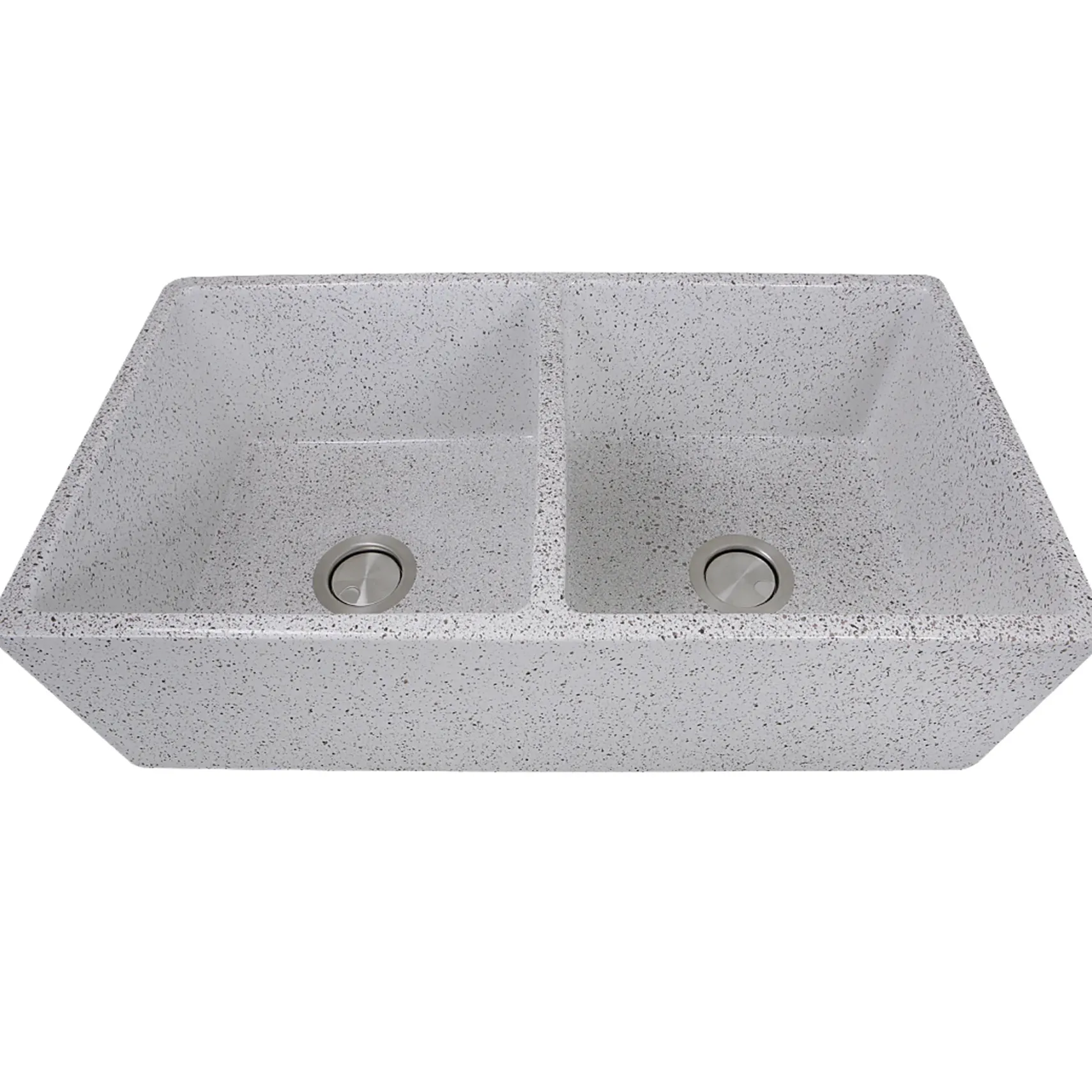 Nantucket Sinks Vineyard 33" Fireclay Farmhouse Sink, Double Bowl, Various neutrals, FCFS3318D-PietraSarda