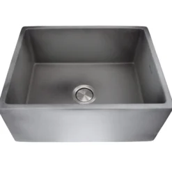 Nantucket Sinks Vineyard 23" Fireclay Farmhouse Sink, Concrete, FCFS2418S-Concrete