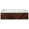 Native Trails 36" Cabernet Floating Vanity with NativeStone Trough in Pearl, VNW194-NSL3619-P