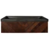 Native Trails 36" Cabernet Floating Vanity with NativeStone Trough in Slate, VNW194-NSL3619-S