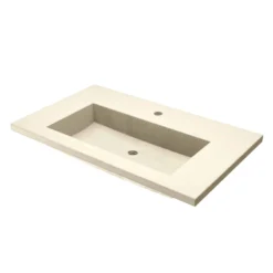 Native Trails 36" Capistrano ADA NativeStone Vanity Top and Trough Sink in Sand, 1 Faucet Hole, NSVT36-D1