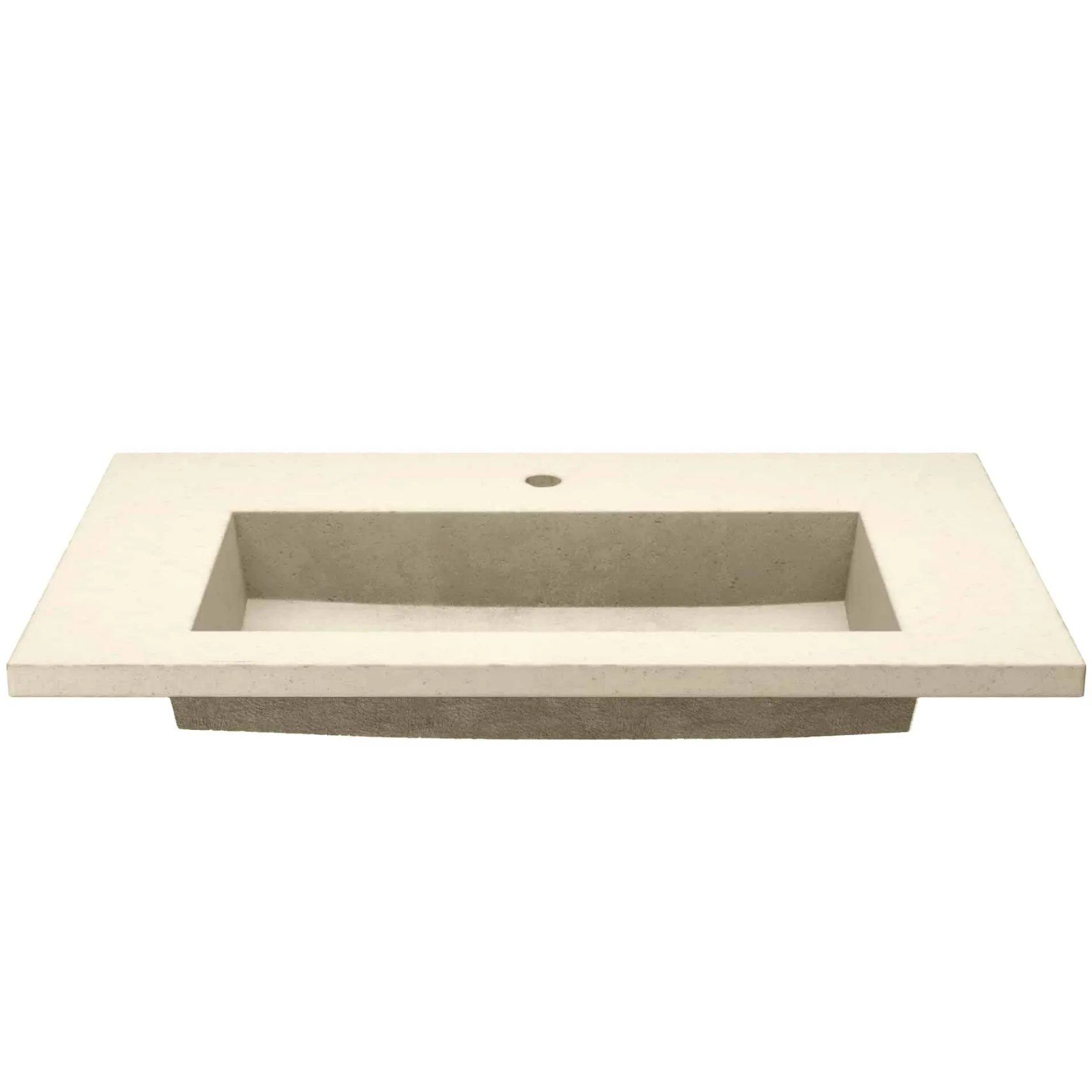 Native Trails 36" Capistrano ADA NativeStone Vanity Top and Trough Sink in Sand, 1 Faucet Hole, NSVT36-D1
