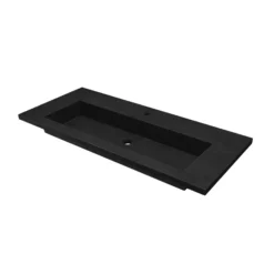 Native Trails 48" Capistrano ADA Vanity Top with Integral Trough Sink in Charcoal, Single Faucet Cutout, NSVT48-C1