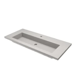Native Trails 48" Capistrano ADA Vanity Top with Integral Trough Sink in Ash, Single Faucet Cutout, NSVT48-A1
