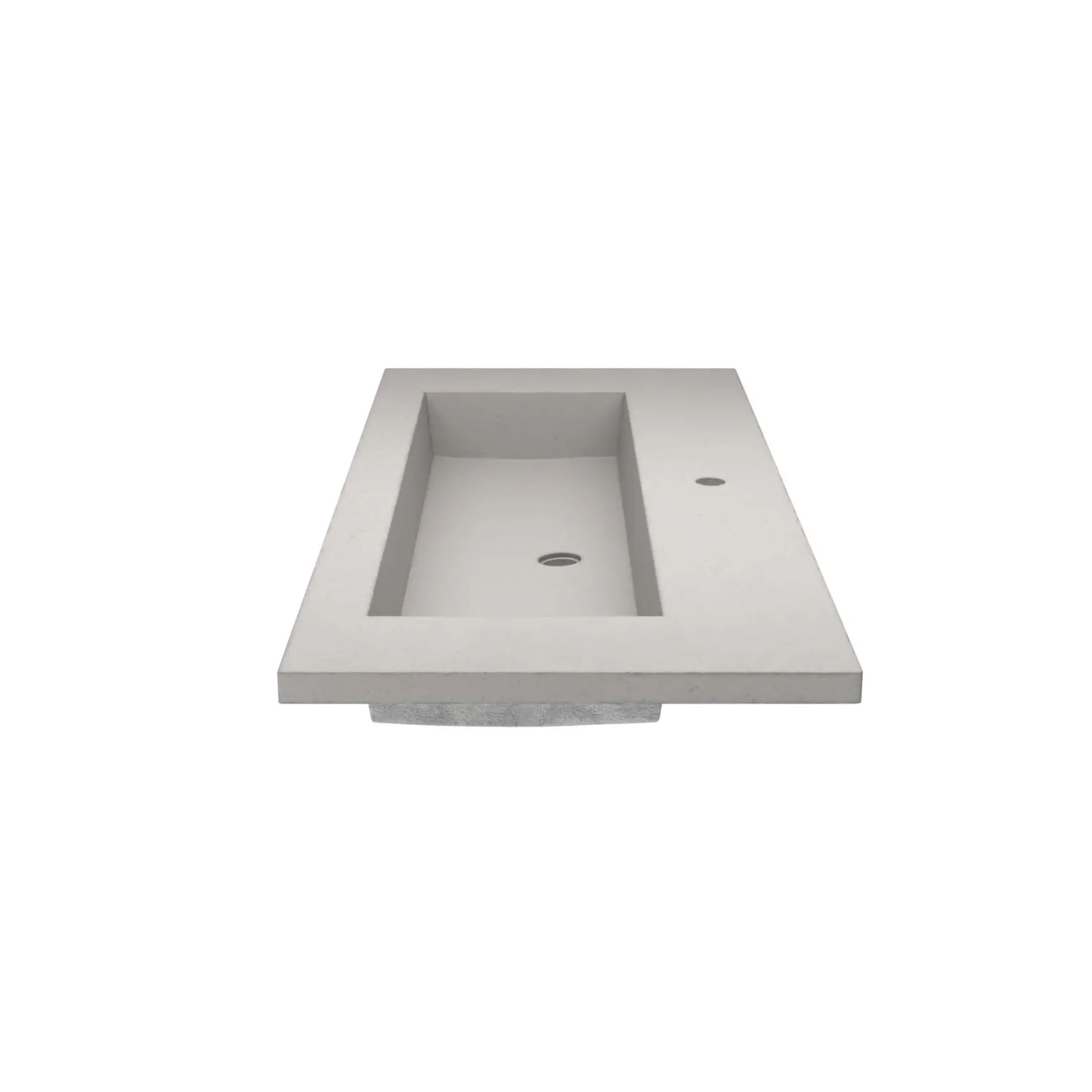 Native Trails 48" Capistrano ADA Vanity Top with Integral Trough Sink in Ash, Single Faucet Cutout, NSVT48-A1