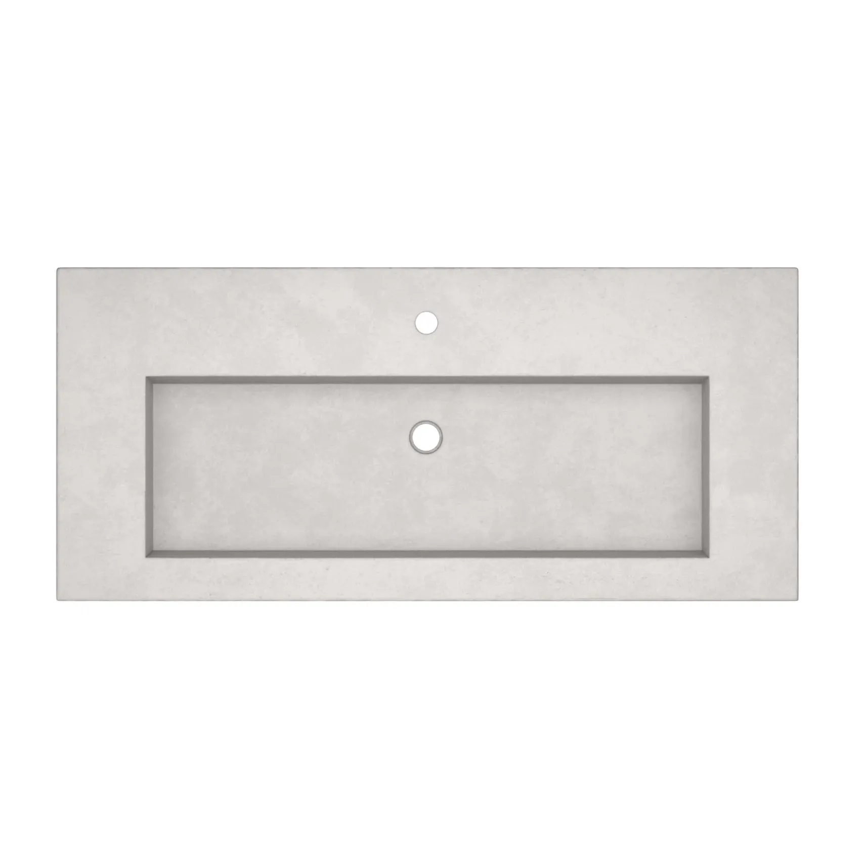 Native Trails 48" Capistrano ADA Vanity Top with Integral Trough Sink in Ash, Single Faucet Cutout, NSVT48-A1