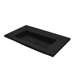 Native Trails 36" Capistrano ADA Vanity Top with Integral Trough Sink in Charcoal, Single Faucet Cutout, NSVT36-C1