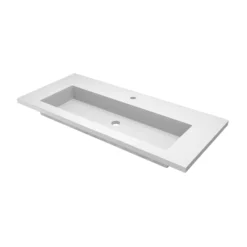 Native Trails 48" Capistrano ADA Vanity Top with Integral Trough Sink in Pearl, Single Faucet Cutout, NSVT48-P1