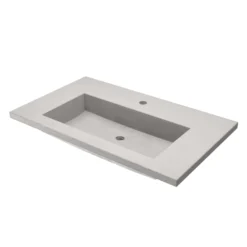 Native Trails 36" Capistrano ADA Vanity Top with Integral Trough Sink in Ash, Single Faucet Cutout, NSVT36-A1