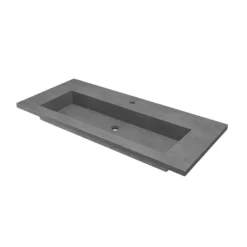 Native Trails 48" Capistrano ADA Vanity Top with Integral Trough Sink in Slate, Single Faucet Cutout, NSVT48-S1