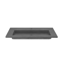 Native Trails 48" Capistrano ADA Vanity Top with Integral Trough Sink in Slate, Single Faucet Cutout, NSVT48-S1