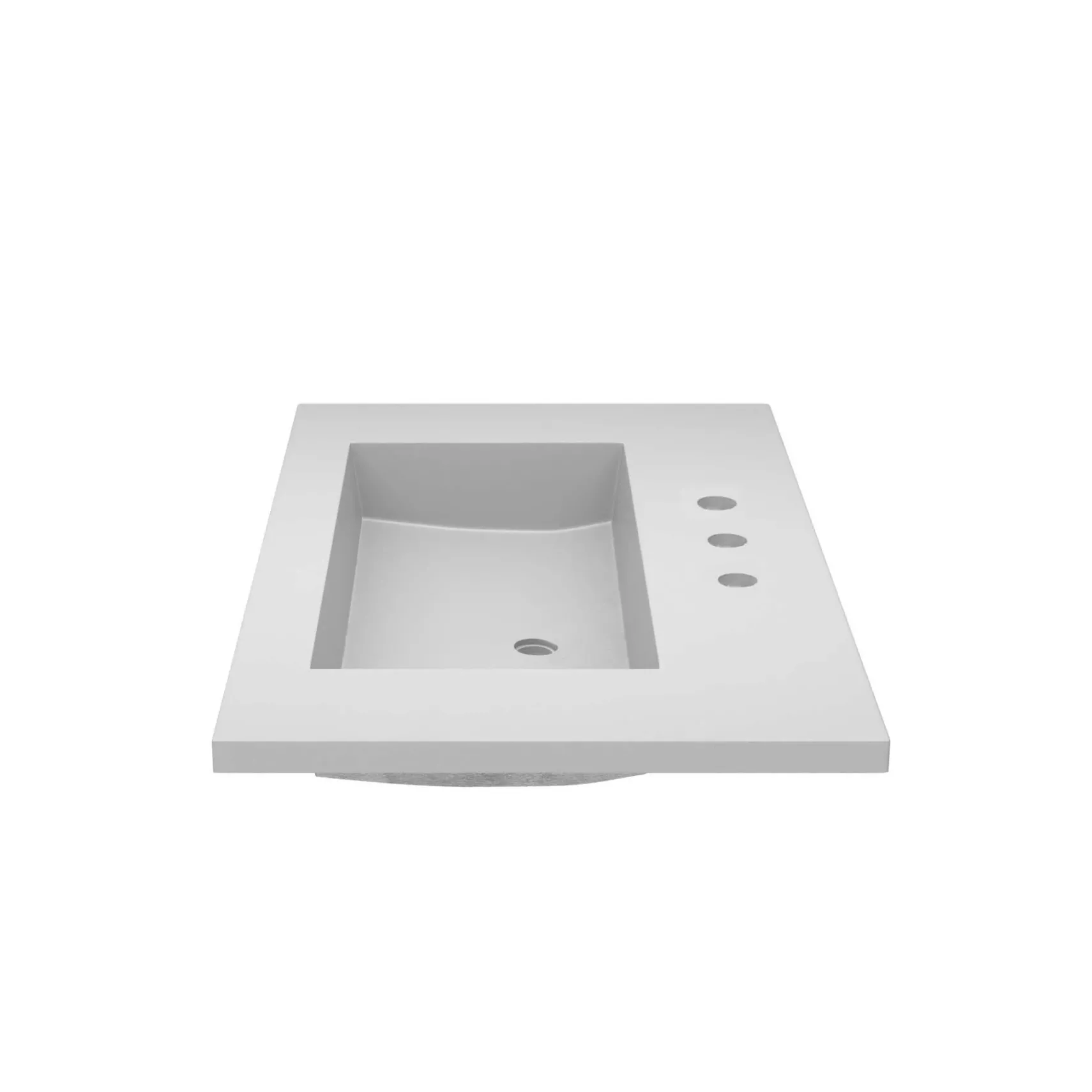 Native Trails 36" Capistrano ADA Vanity Top with Integral Trough Sink in Pearl, 8" Widespread Faucet Cutout, NSVT36-P