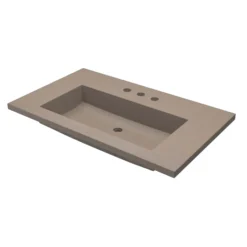 Native Trails 36" Capistrano ADA Vanity Top with Integral Trough Sink in Earth, 8" Widespread Faucet Cutout, NSVT36-E