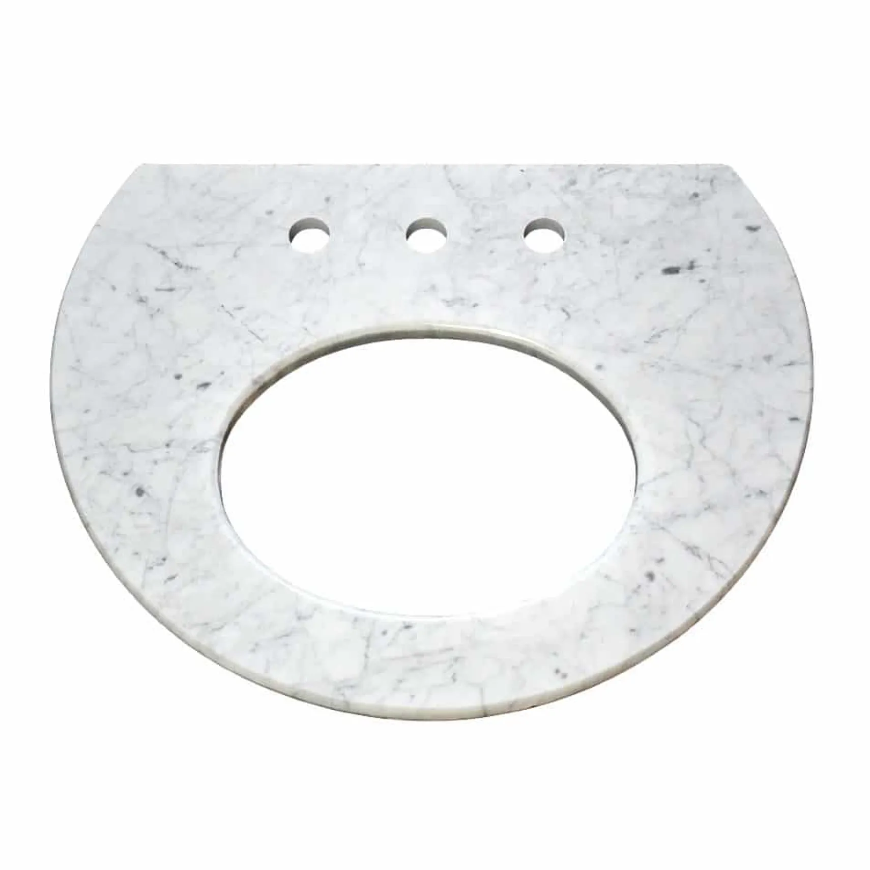 Native Trails 24" Carrara Vanity Top for Bordeaux Wall Mount - Small Oval with 8" Widespread Cutout, VNT20-CB