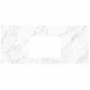 Native Trails 48" Carrara Vanity Top, Rectangle 18x12 with 3 Faucet Holes, VT48-R1812-CA-3