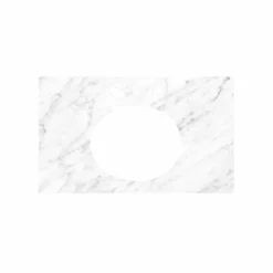 Native Trails 36" Carrara Vanity Top, Oval with 3 Faucet Holes, VT36-O1714-CA-3