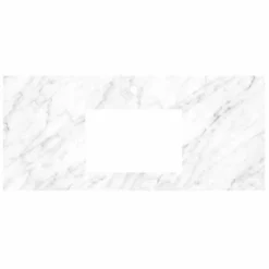 Native Trails 48" Carrara Vanity Top, Rectangle 18x12 with Single Faucet Hole, VT48-R1812-CA-1