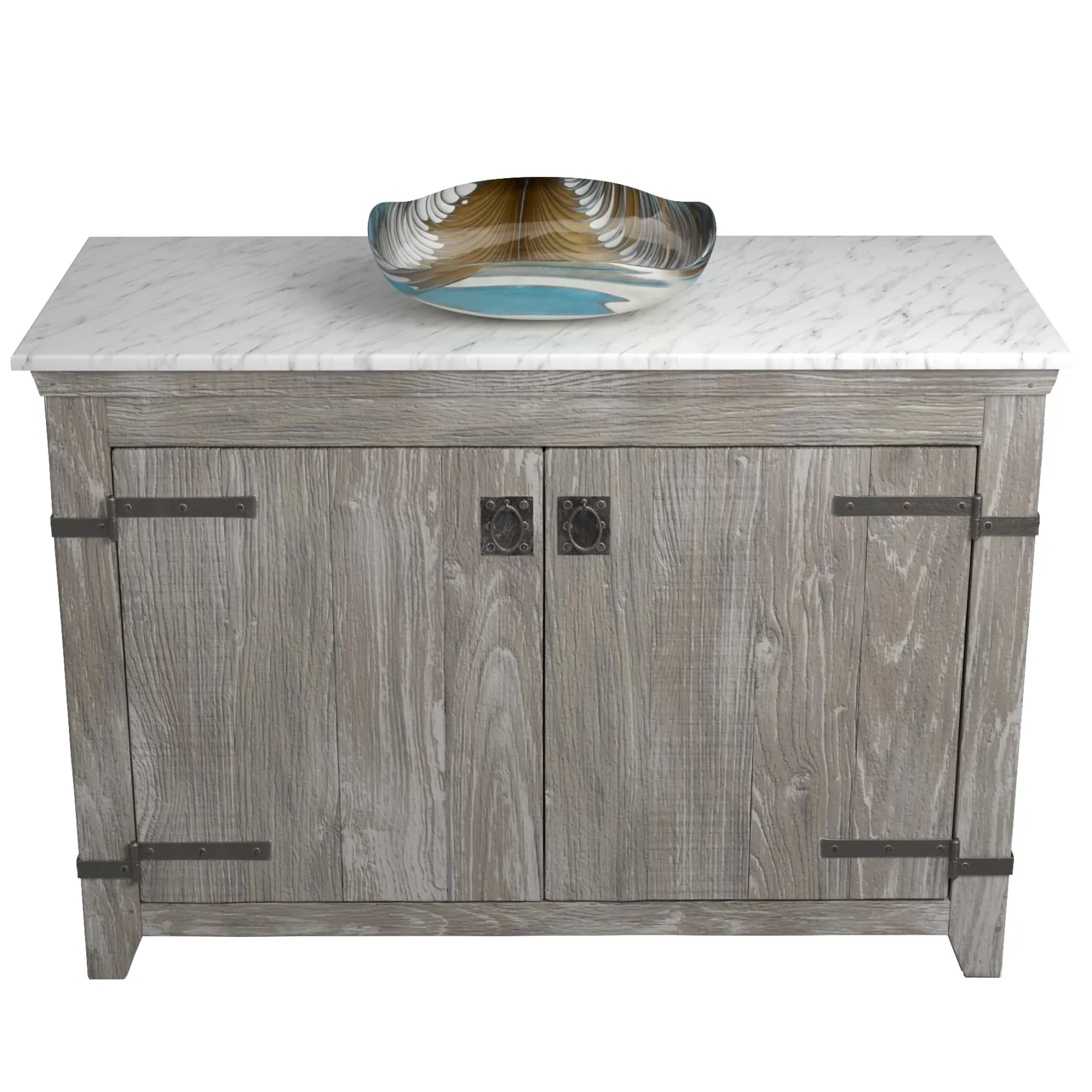 Native Trails 48" Carrara Vanity Top, Vessel with No Faucet Hole, VT48-V-CA-0