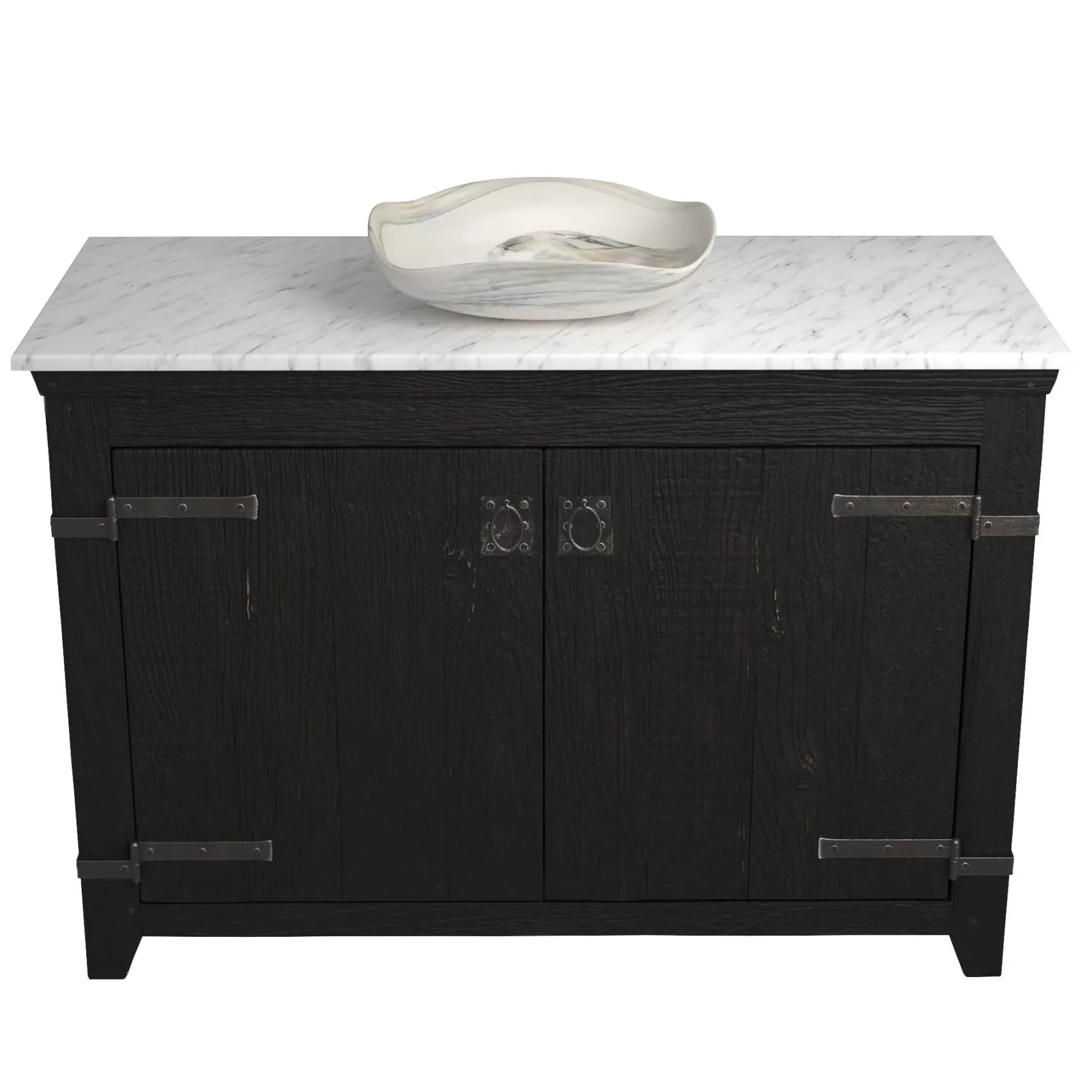 Native Trails 48" Carrara Vanity Top, Vessel with No Faucet Hole, VT48-V-CA-0