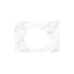 Native Trails 30" Carrara Vanity Top, Oval with 3 Faucet Holes, VT30-O1714-CA-3