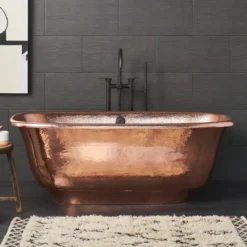 Native Trails 66" Copper Santorini Bathtub, Polished Copper, CPS944