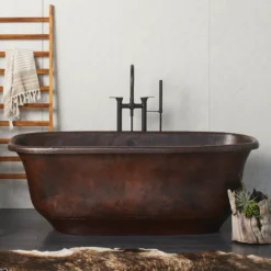 Native Trails 66" Copper Santorini Bathtub, Antique Copper, CPS942