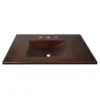 Native Trails 36" Cozumel Vanity Top with Integral Bathroom Sink in Antique Copper, VNT3622