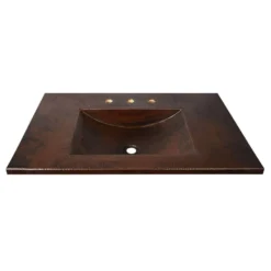 Native Trails 36" Cozumel Vanity Top with Integral Bathroom Sink in Antique Copper, VNT3622