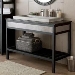 Native Trails 48" Cuzco Freestanding Vanity Base in Brushed Nickel, VNR485